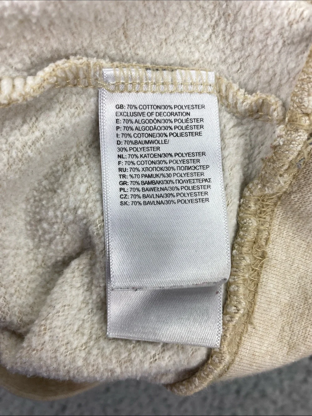 The North Face Hoodie Men's Oatmeal Half Dome Logo Pullover Sweatshirt  Size: XL